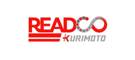 Redact Kurimoto Logo in Red and Gray